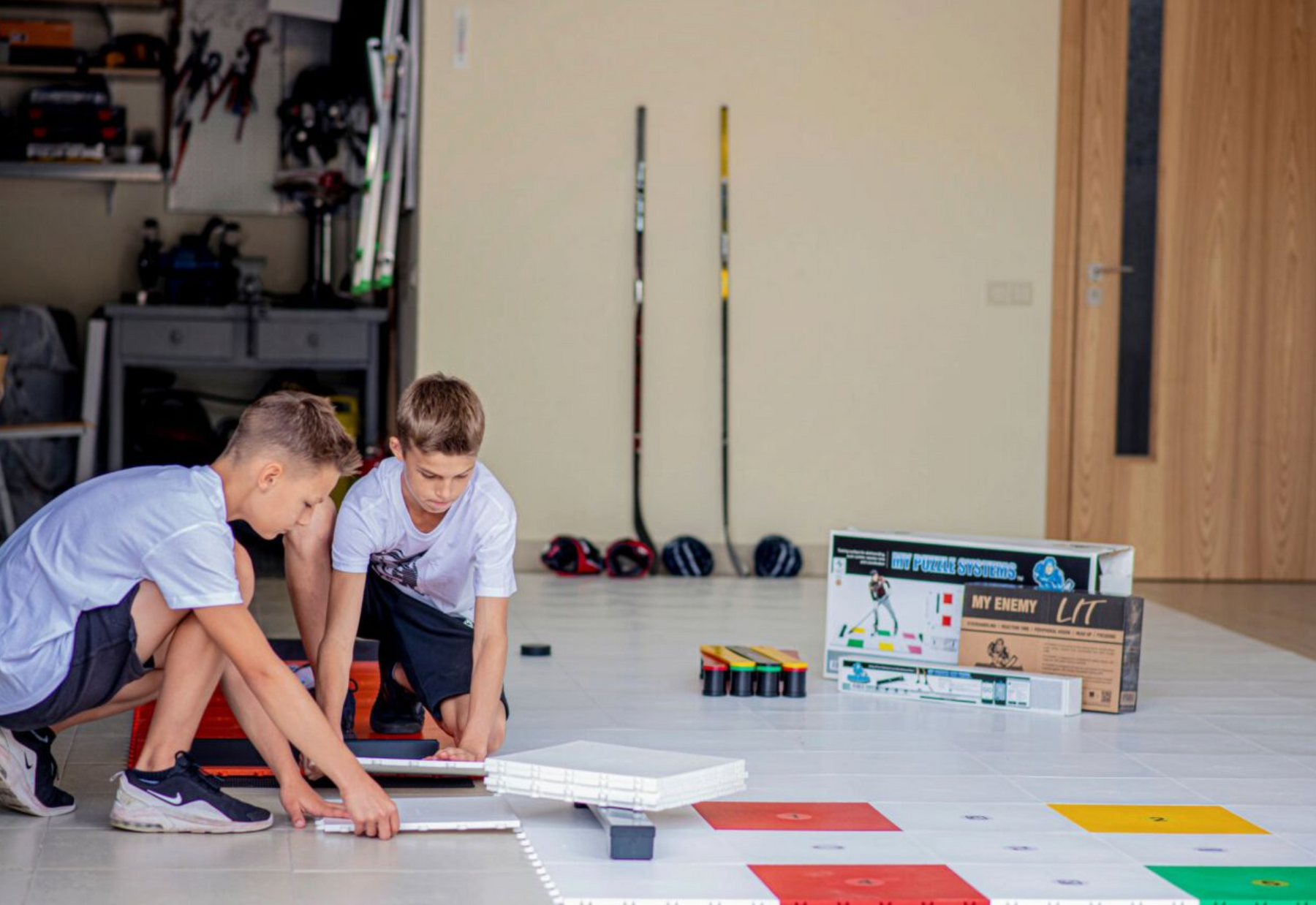 Orange Hockey Tiles